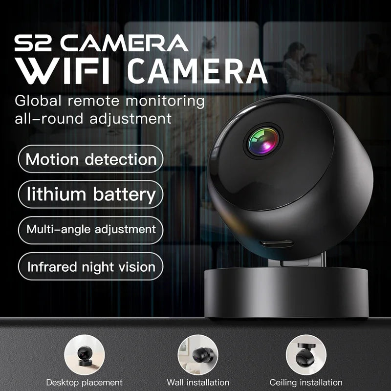 S2 Compact Wi-Fi Camera, MicroSD Package Options