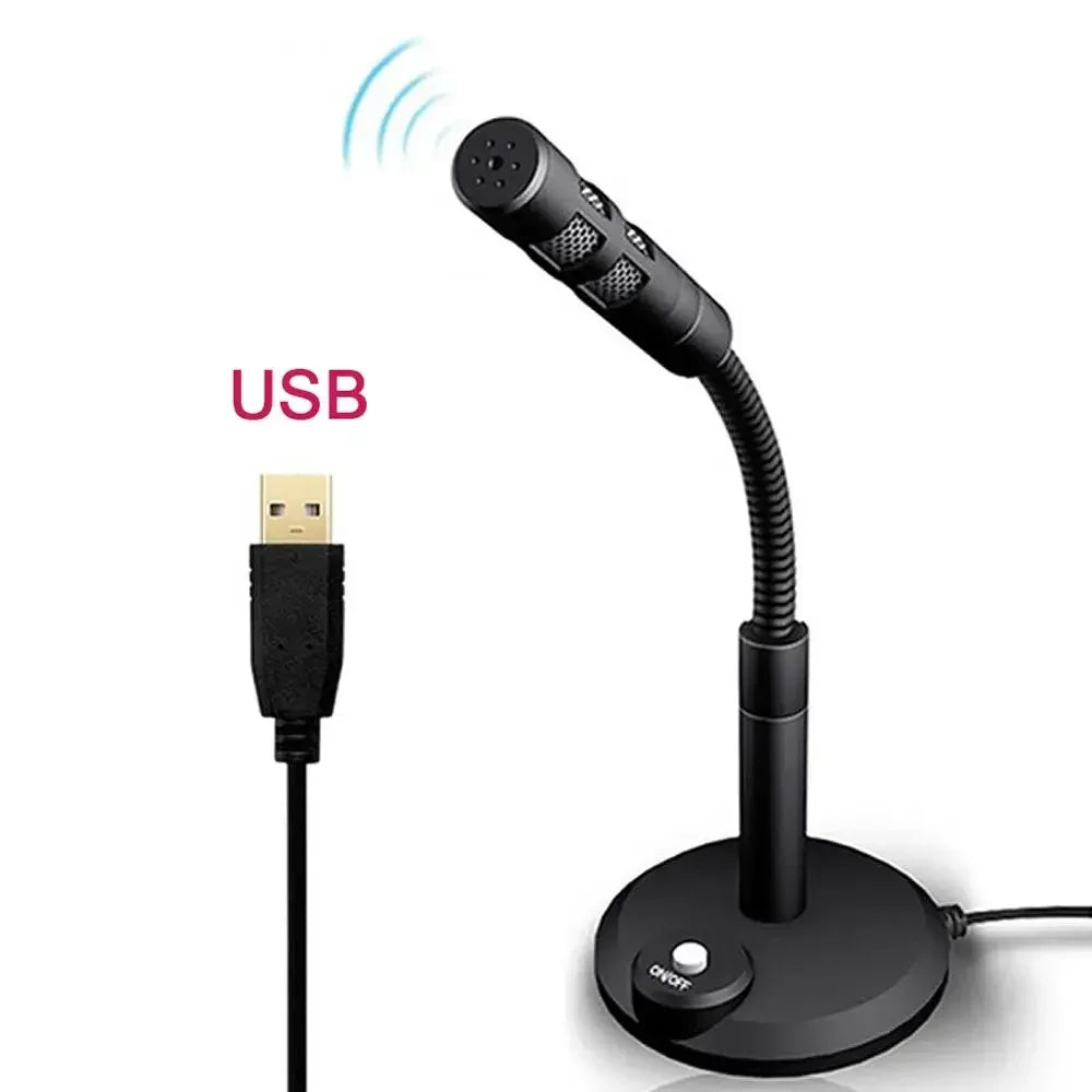 Desktop Gooseneck Microphone, USB or 3.5mm