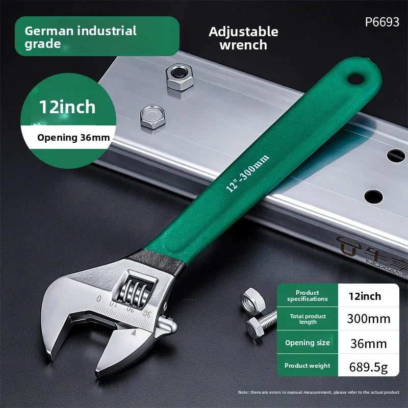 Carbon-Steel Adjustable Wrench - Size Options
