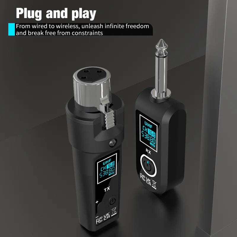 Súprava bezdrôtového XLR audio vysielača a prijímača