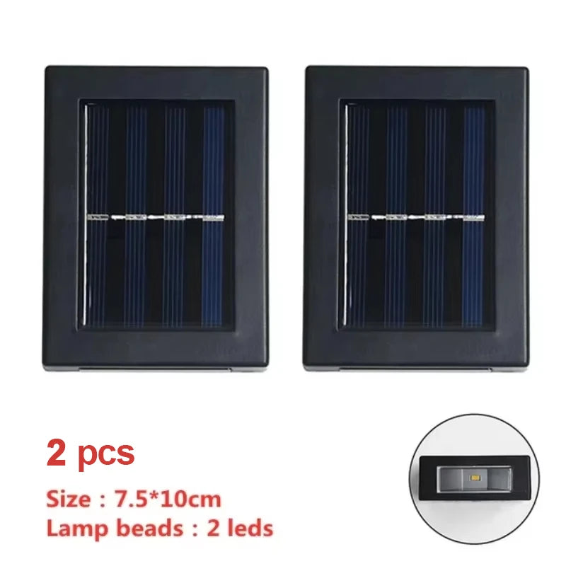 Options d’applique murale solaire à LED à éclairage vers le haut et vers le bas