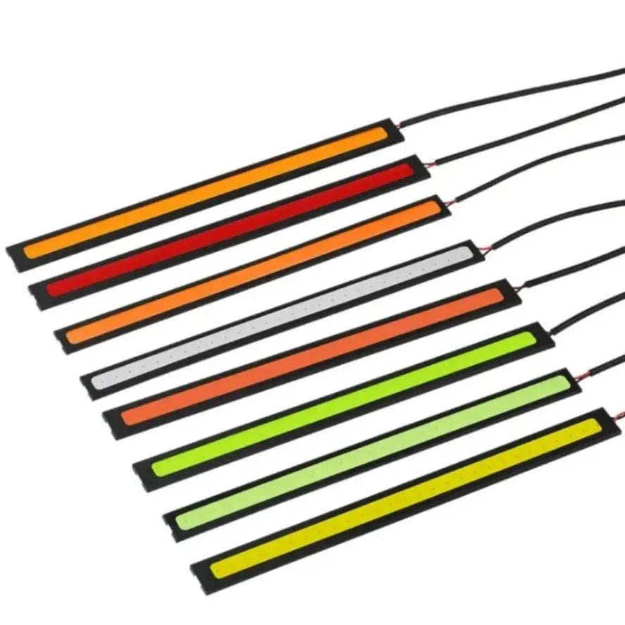 17 cm COB LED-lyslister til køretøjer, 6 eller 10 stk.