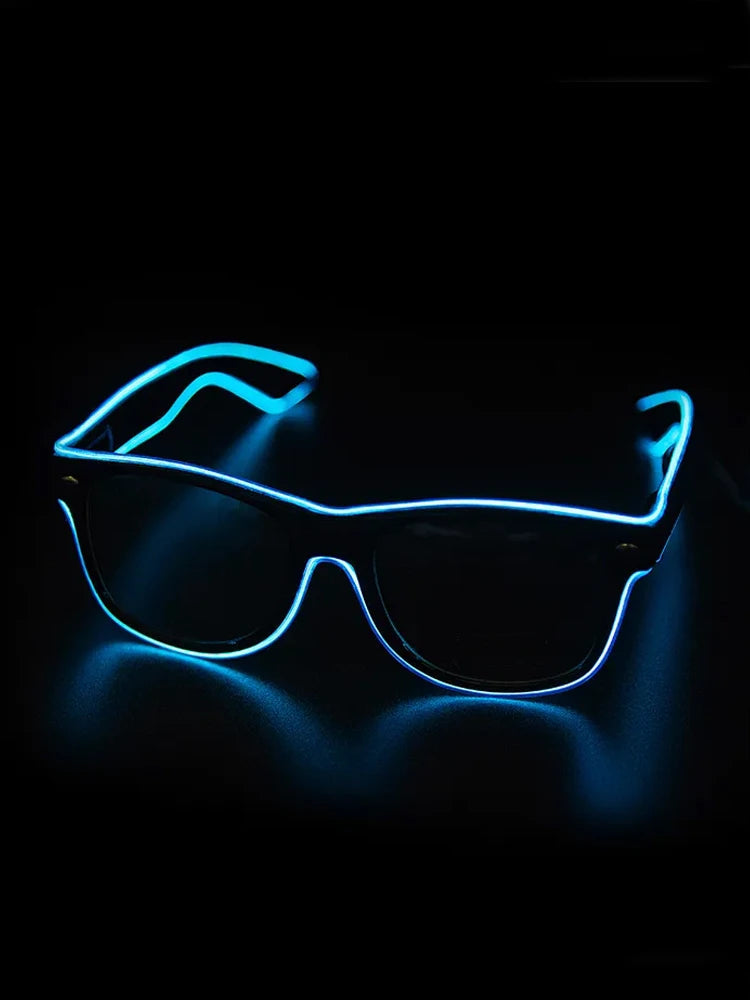 Flashing Glasses EL Wire LED Glasses Glowing Party Supplies Lighting Novelty Gift Bright Light Festival Party Glow Sunglasses 