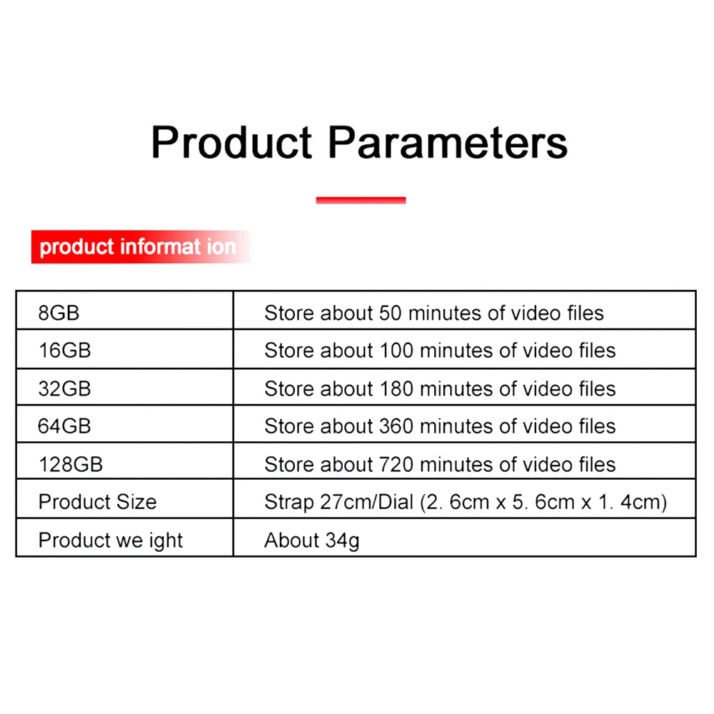 256GB Mini Camera Watch Audio Video Recording Bracelet USB Flash Driver Dictaphone Noise Reduce Sound Recording Wristband 