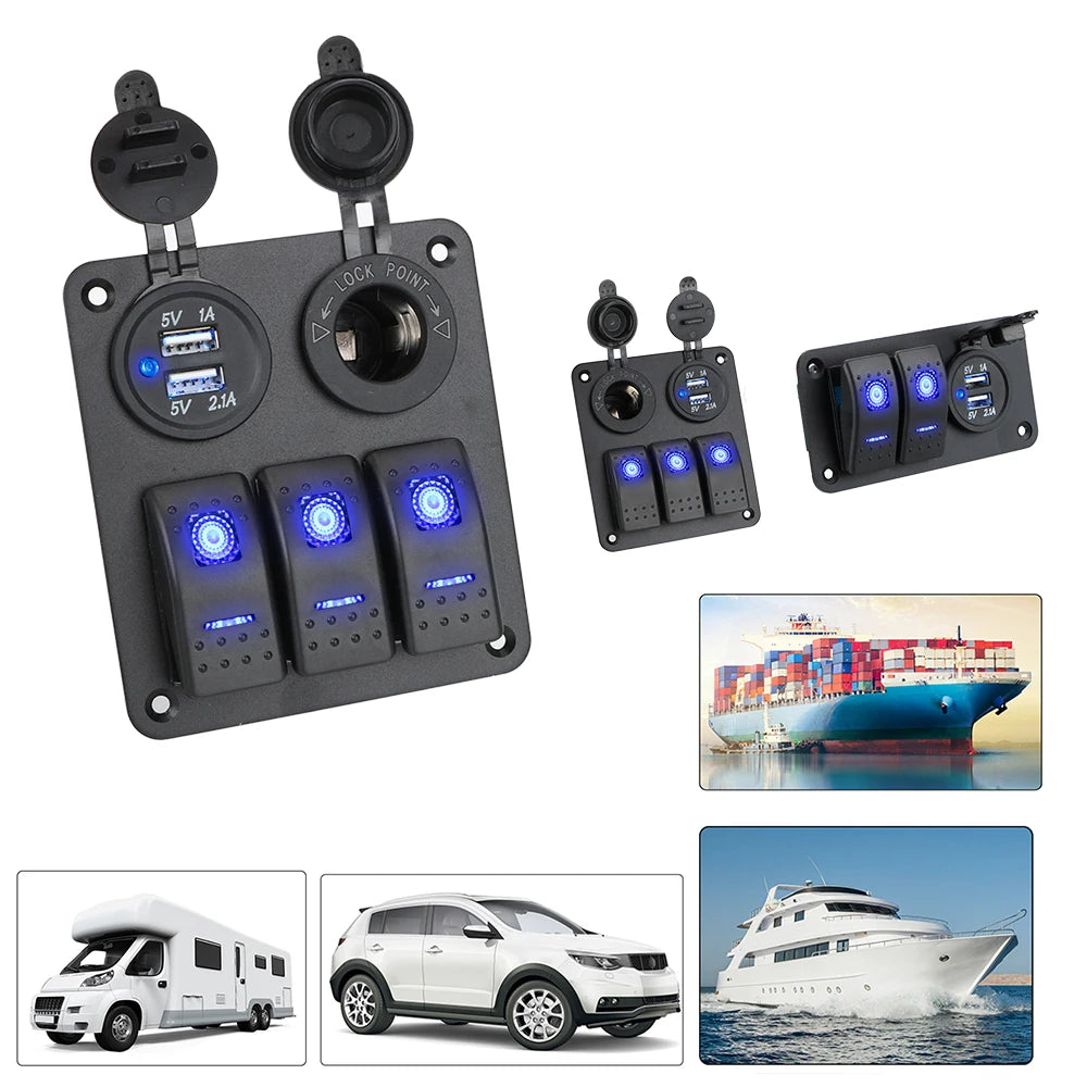 12/24 V Vehicle Switch Panel - Layout Options
