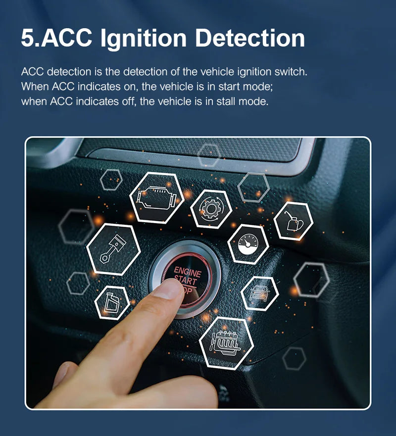 9-90V Relay GPS Tracker Car Motorcycle ACC Status DK09 4G Tow Away Power Off SMS Alarm Shock Move Call Cut Oil