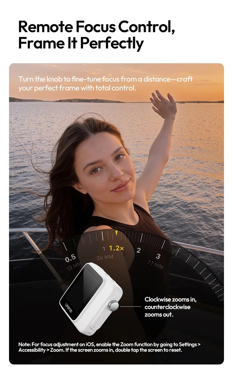 Magnetic Wireless Selfie Screen Monitor for Rear Camera Vlogging