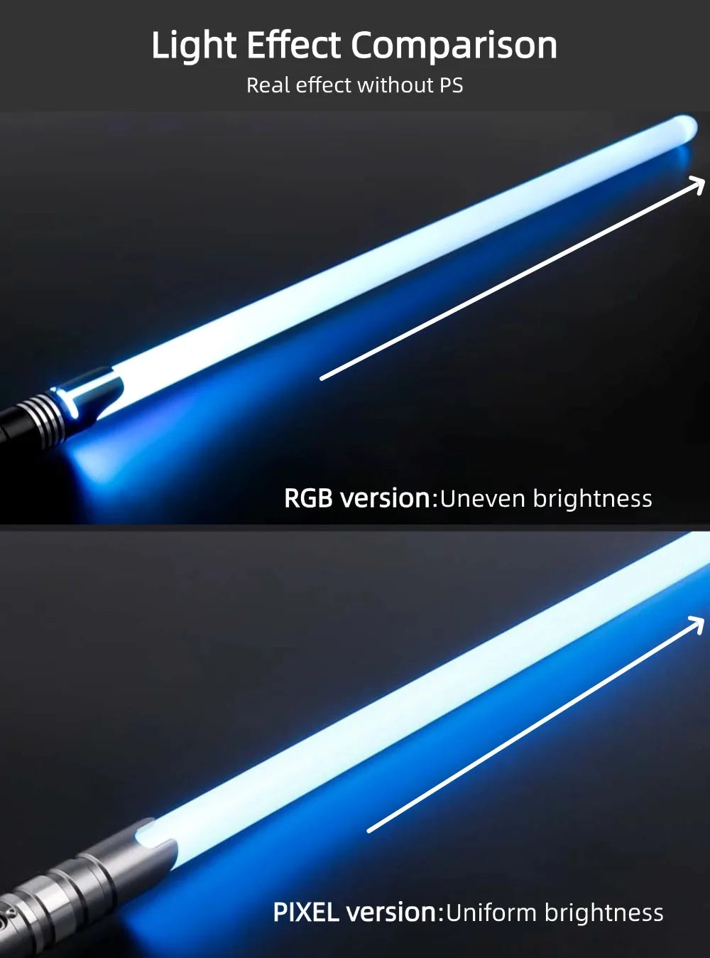 Anakin-geïnspireerde RGB Pixel-zwaard met soepele zwaai en Proffie Board