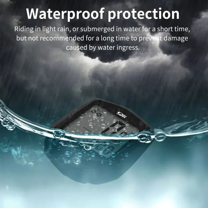 Bicycle Cycling Computer LCD Display Wired Odometer 15 Kinds of Functions Accurate Recording Auto Sleep Replaceable Battery 