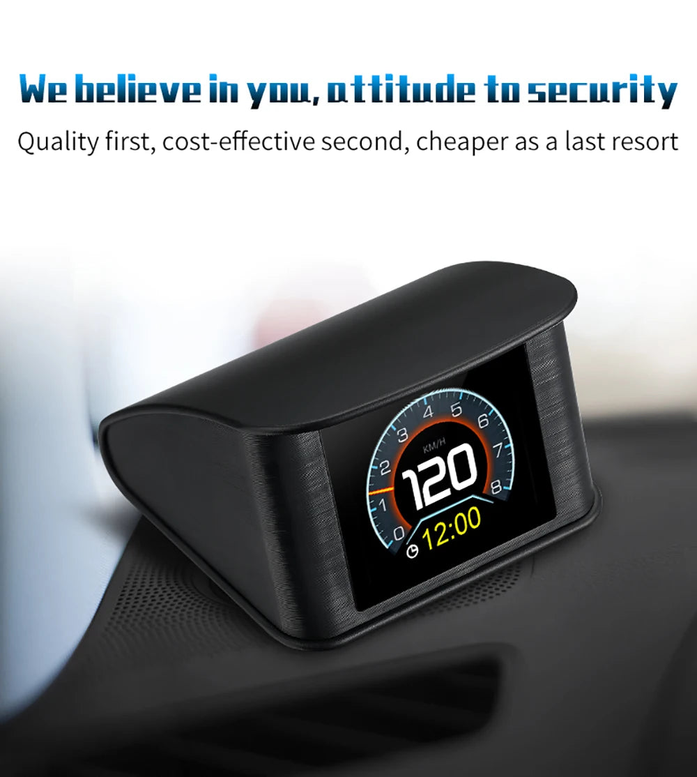 OBD2 Head Up Display Digital Speedometer with Overspeed Alarm