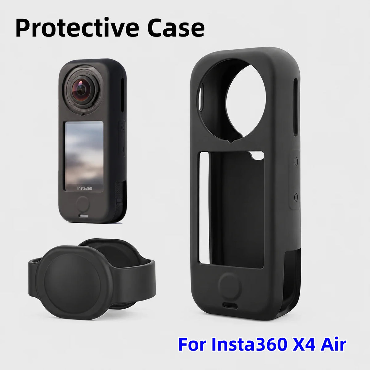 Siliconen hoesje en lensdop voor Insta360 X4 Air