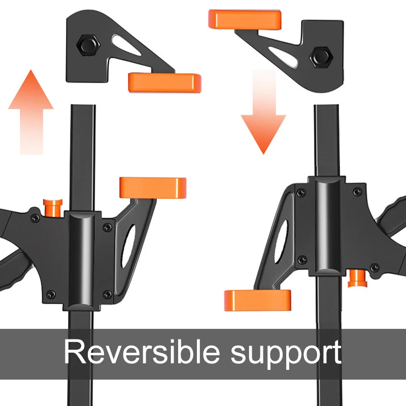 Two 4-Inch F-Clamps for Woodworking and Board Assembly