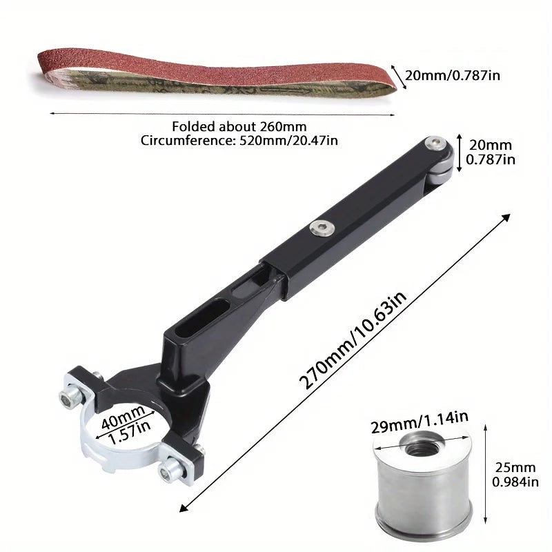 Angle-Grinder Belt-Sanding Attachment, 6/10-Piece Kits