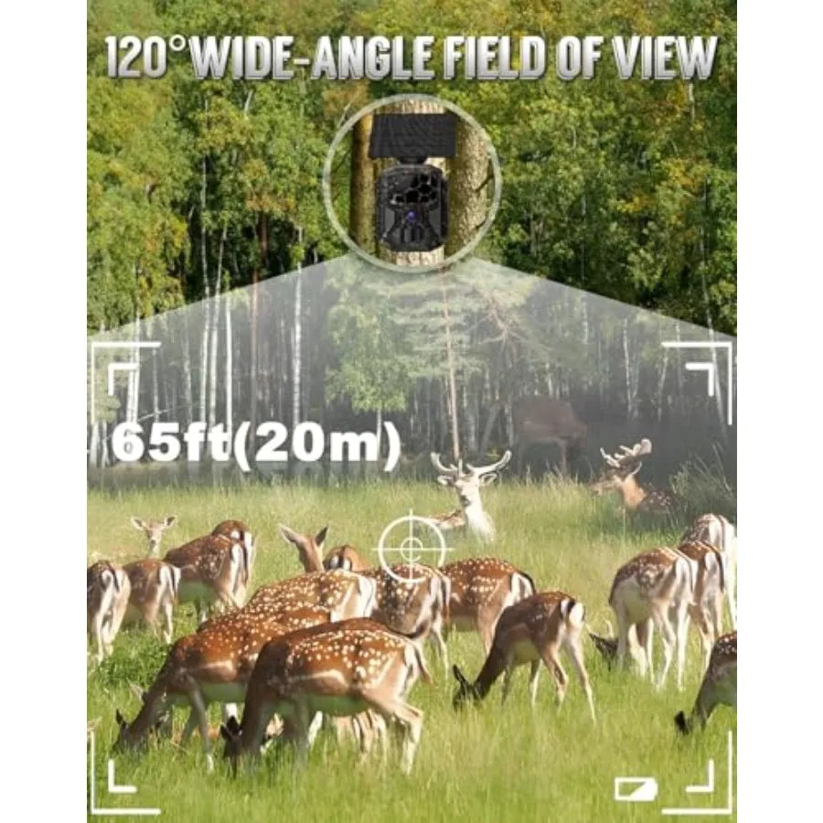 Wildlife Trail Camera with 8K 60MP and 0.1s Motion Activation
