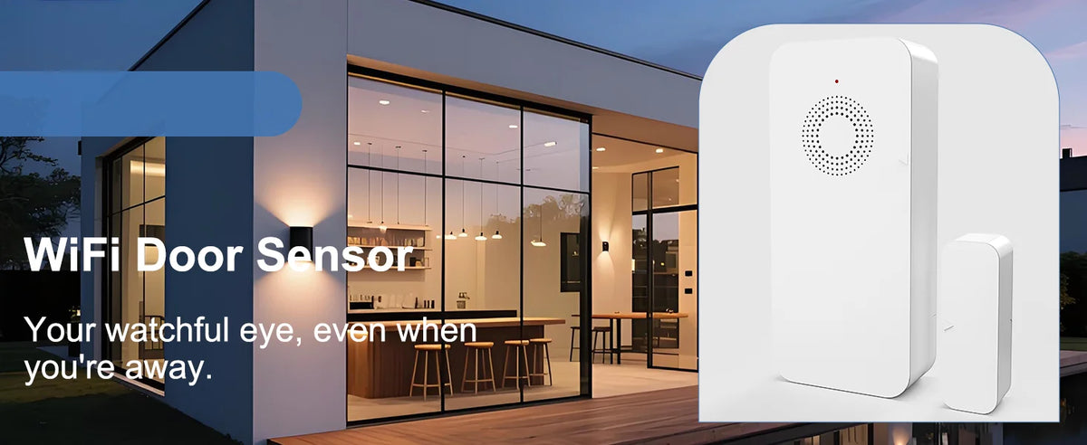 Tuya Smart WiFi Door Sensor 110dB Sound Window Sensor Smart Life Door Sensor APP Alert Alarm Door Window Magnetic Sensor