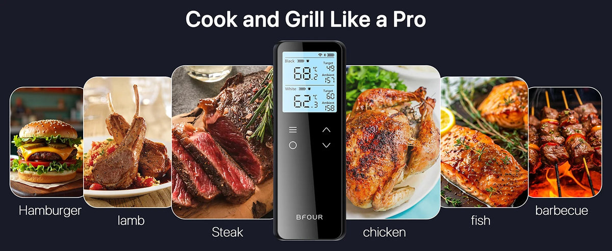 Wireless Digital Meat Thermometer with WiFi and Bluetooth