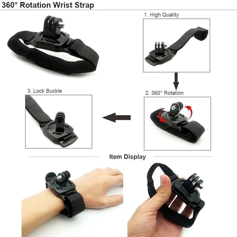 14-Piece Action Camera Mount Accessory Kit