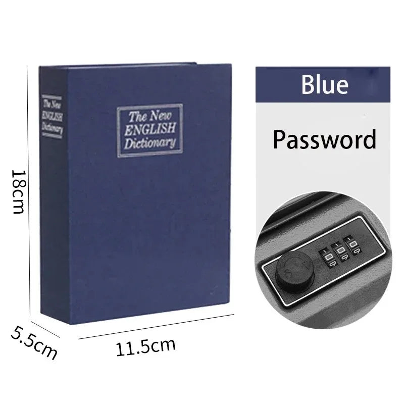 Hidden Book Safe Box with Lock for Cash, Keys & Valuables