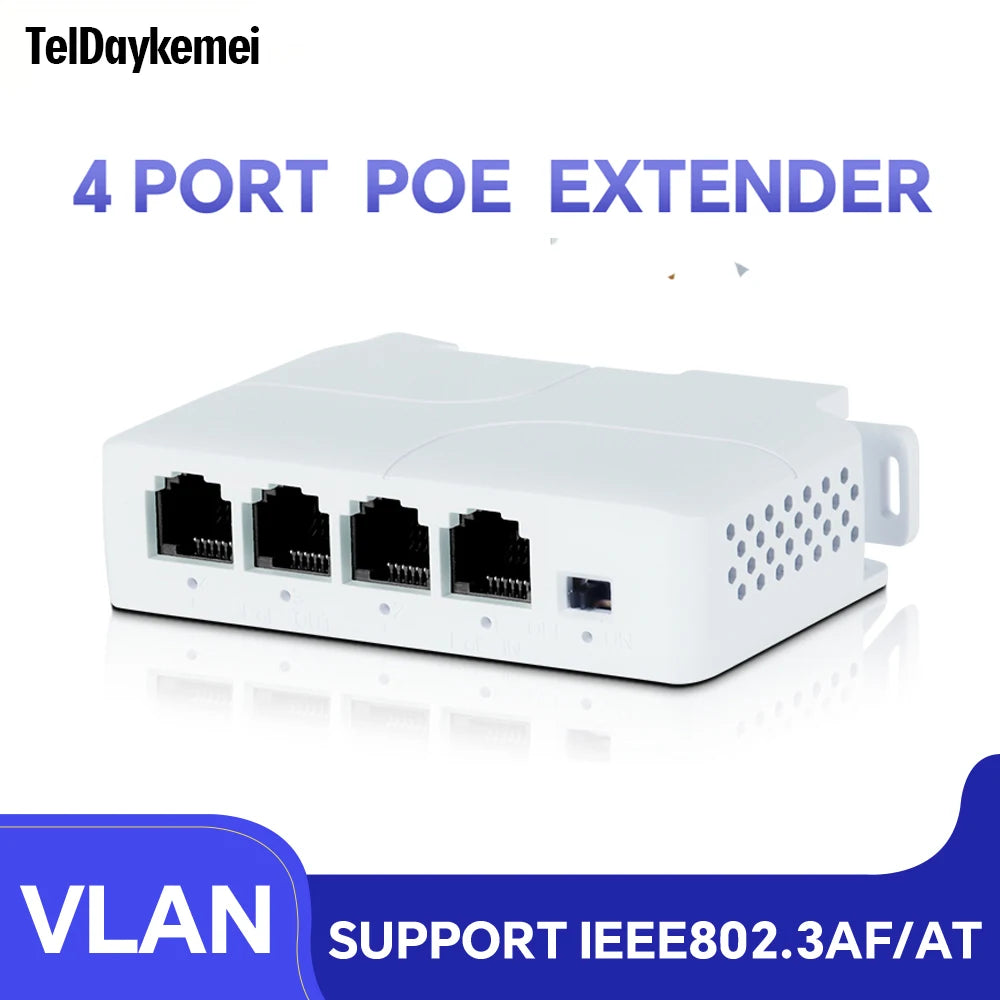 PoE Ethernet Extender - 1 Input and 3 Outputs