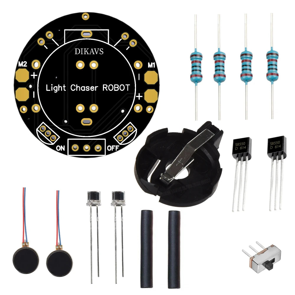 Light-Chasing Robot Soldering Kit