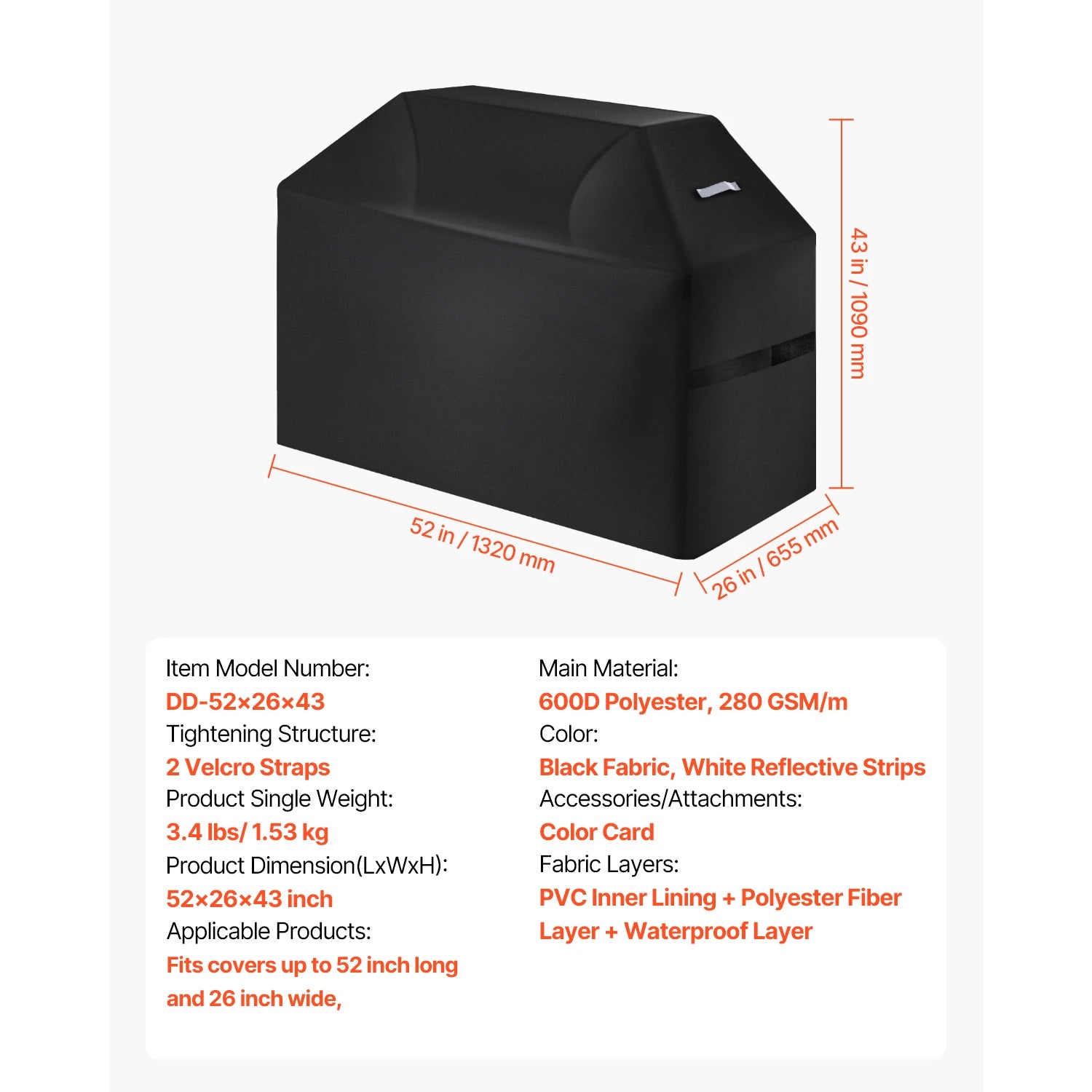 Heavy Duty Waterproof Grill Cover