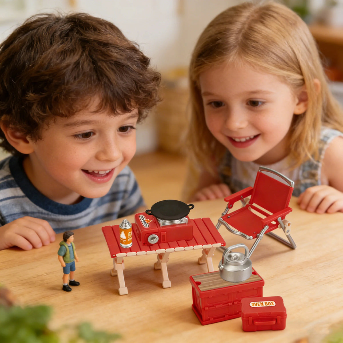 Ensemble accessoire de scène miniature pour camping et pique-nique
