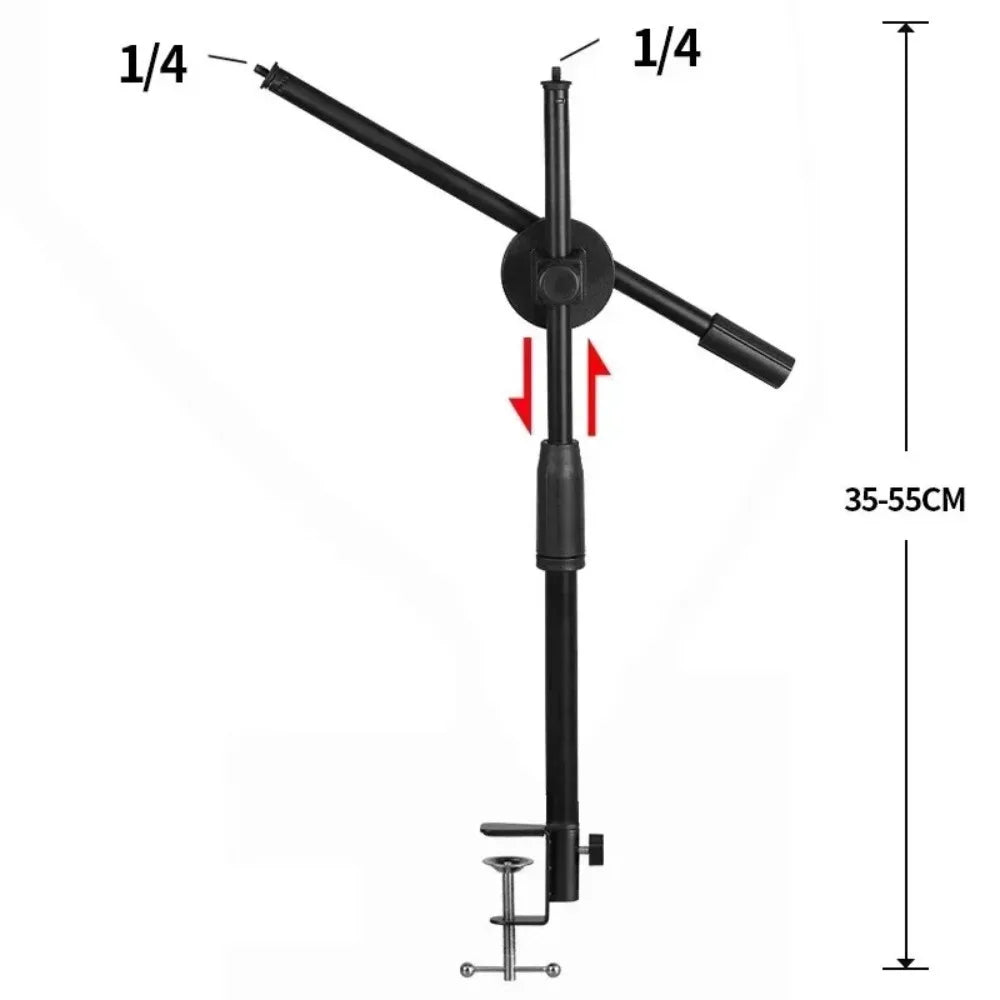 Horizontal Tripod for Smartphone Table Overhead Tripe Stand with Articulated Arm for Mobile Cellphone Filming Photography