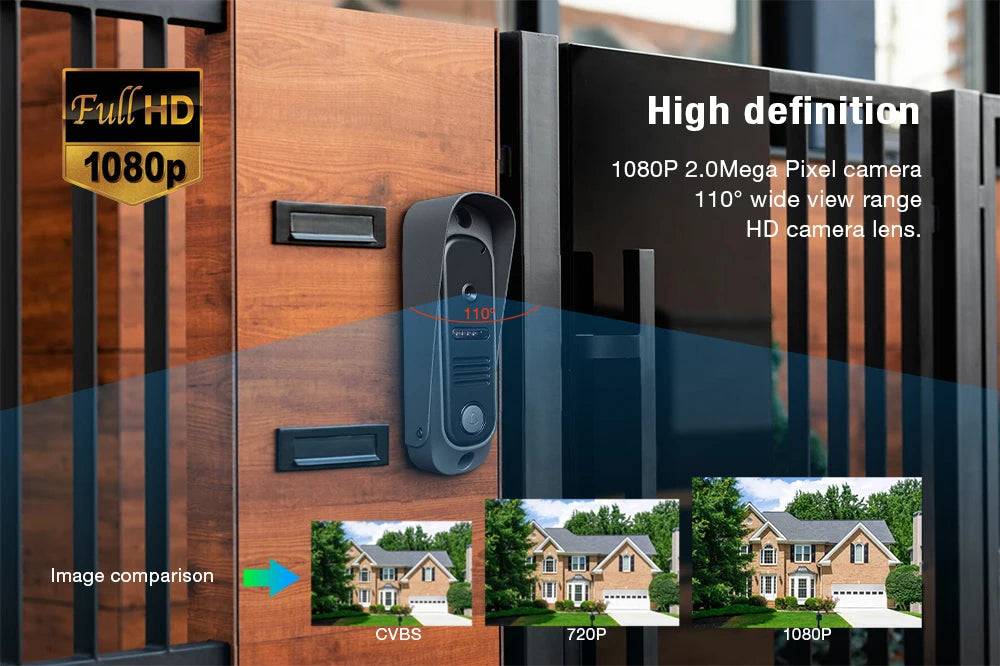 1080P Video intercom  System DoorPhone for Home  TUYA Wireless WiFi Smart with  Infrared night vision doorbell Motion detection Spy-shop.com