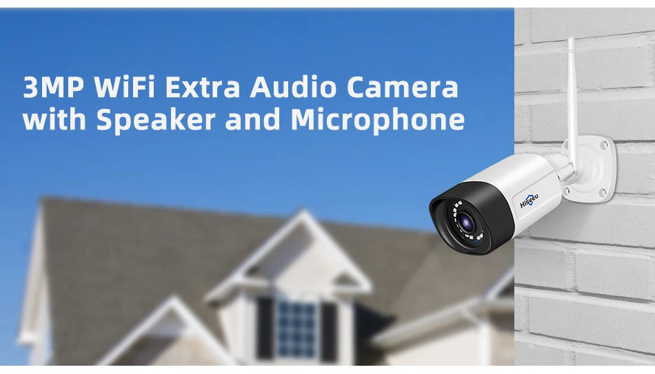 Wireless IP Security Camera 3MP Waterproof WiFi Bullet Camera