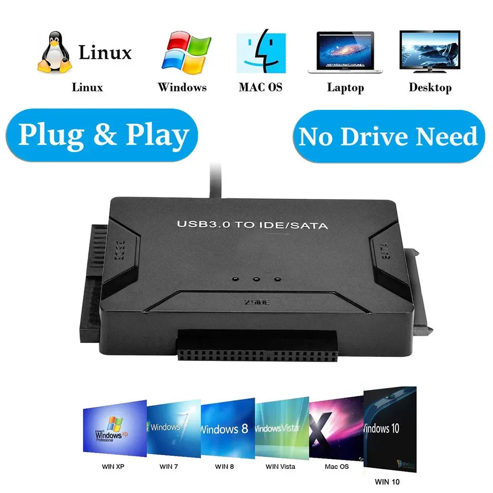 Adapter USB 3.0 do dysków SATA i IDE