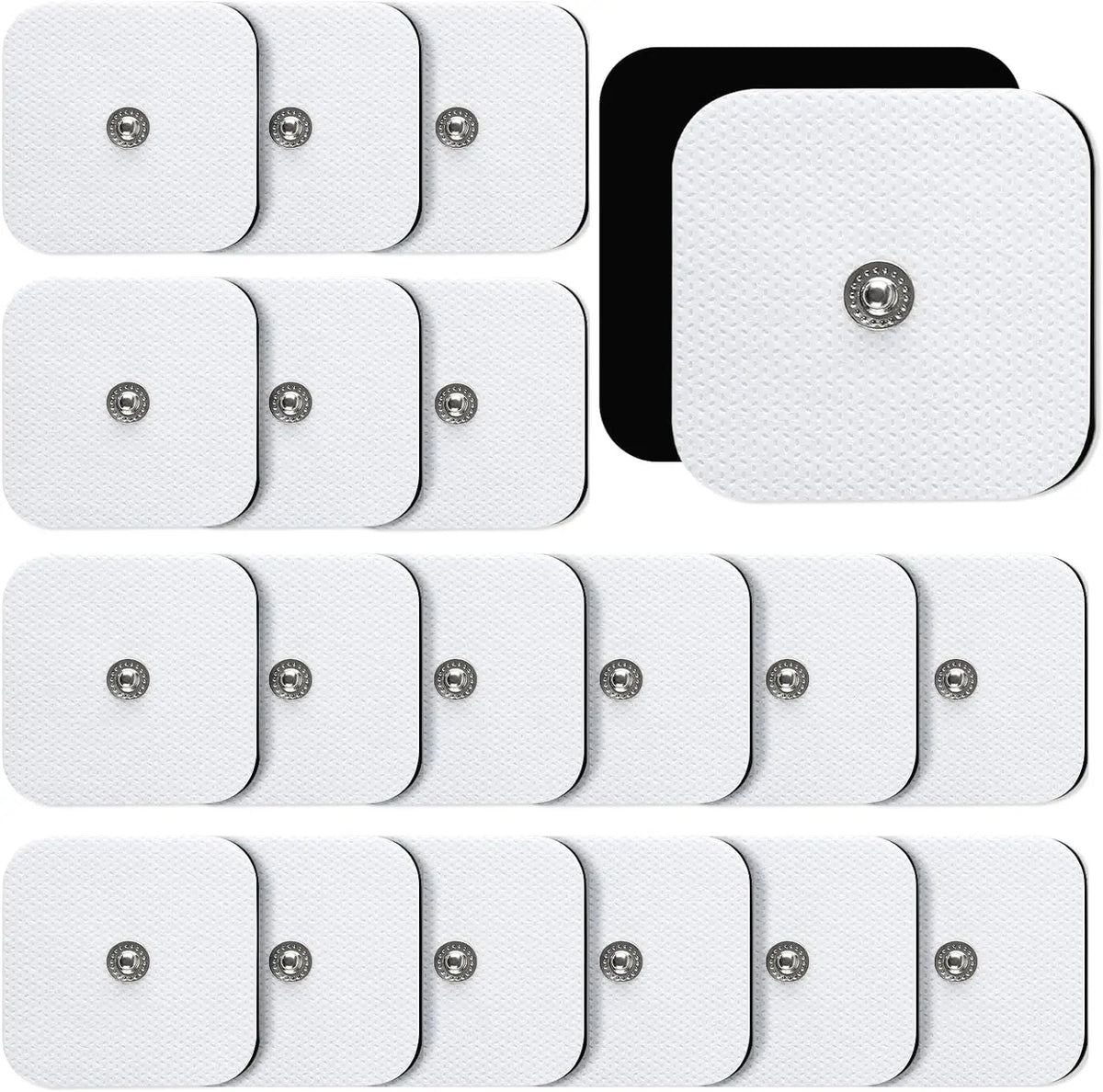 TENS/EMS Snap Electrode Replacement Pads, 10–50 Pieces