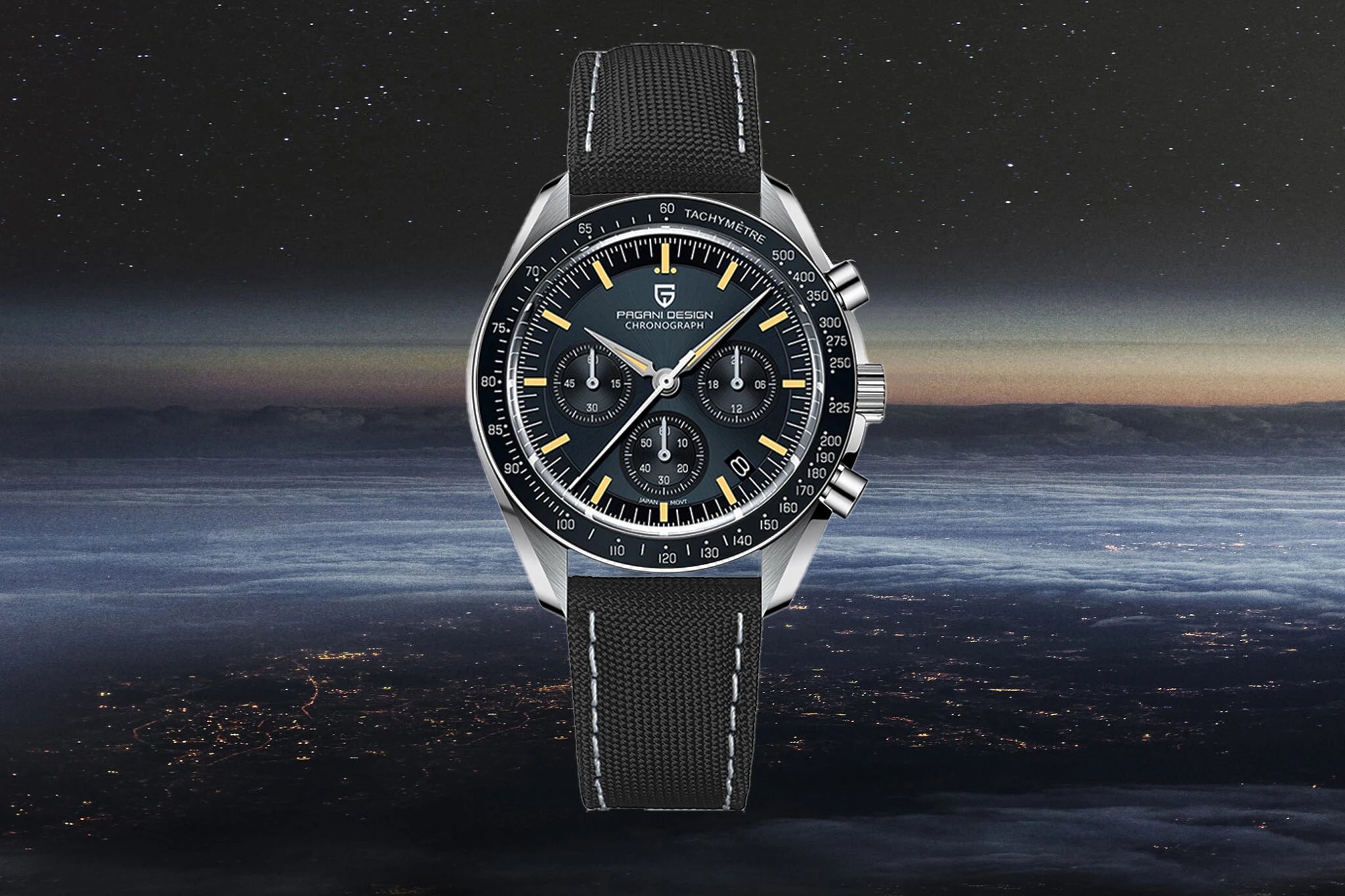 Pagani Design Moonwatch Chronograph Quartz Men's Steel Watch