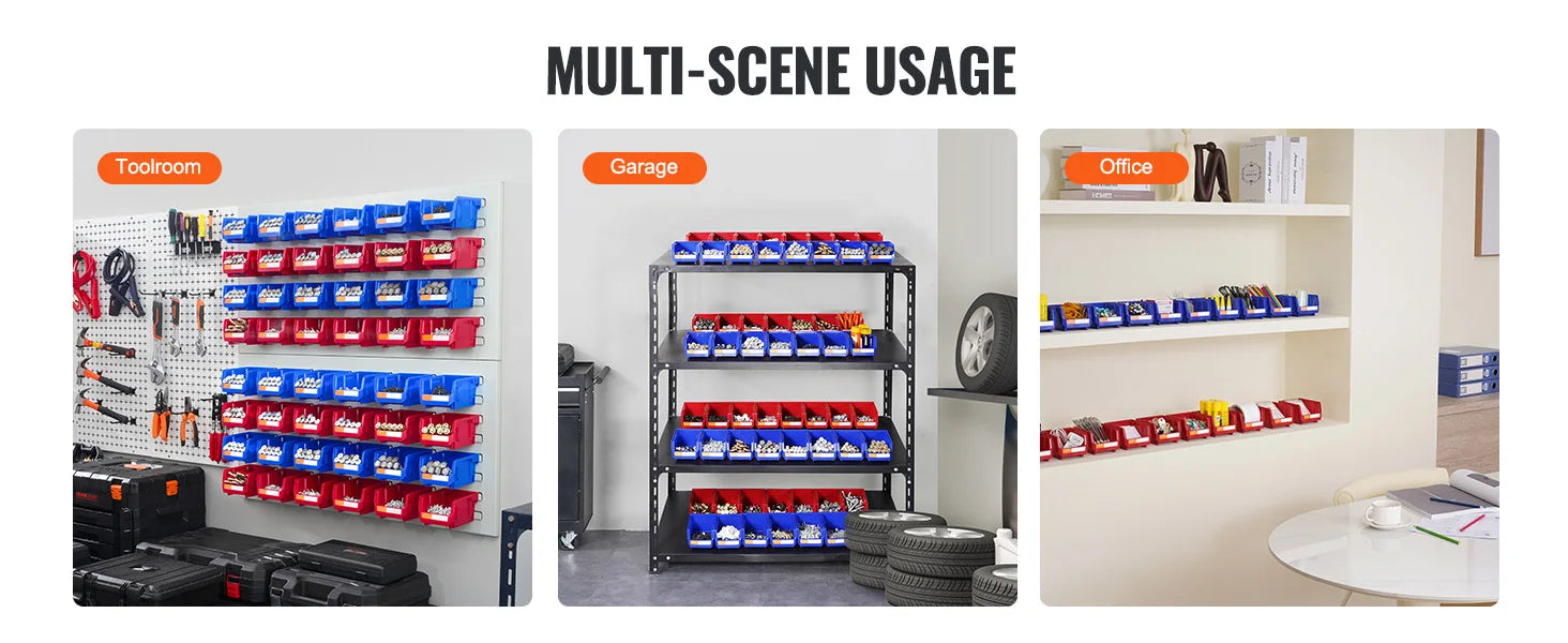 24-Piece Stackable Storage Bins Organizer Set