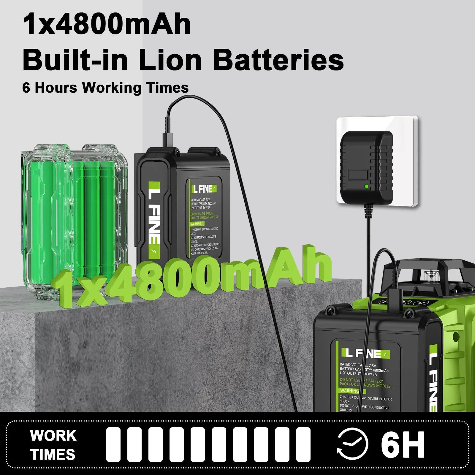 LFINE 3D/4D Laser Level 8/12/16 Lines Horizontal And Vertical With Remote Control 8 Lines 360°Self-leveling Laser Levels 