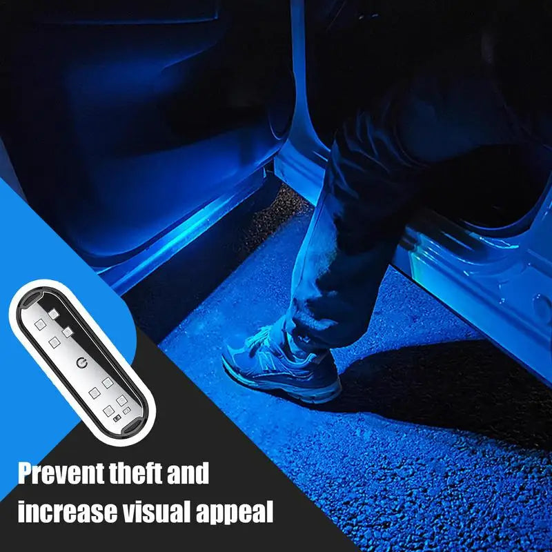 USB Rechargeable Magnetic Car Door Light with Seven Colours