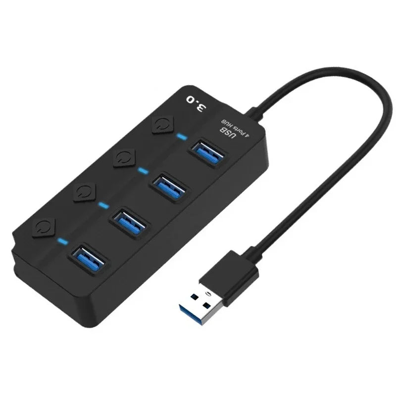 Razdelilnik USB s posameznimi stikali, 4 ali 7 priključkov