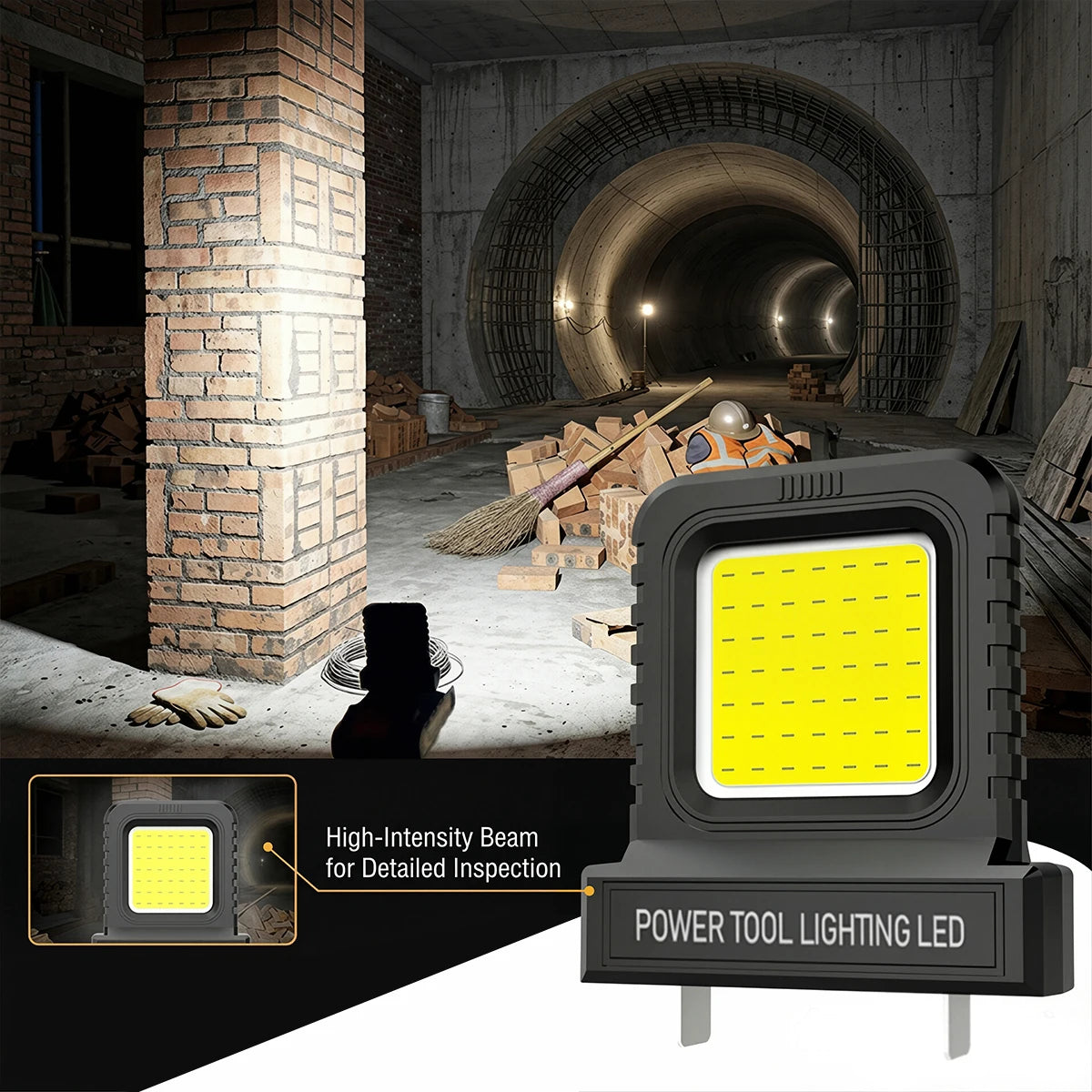 LED Work Light Portable Long-Lasting Strong Light for Super Bright Night Work Light 21V Li-ion Battery Power Tool for Car Repair