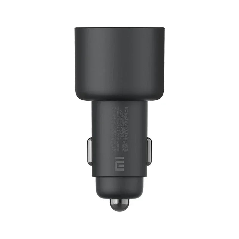 Carregador de isqueiro Xiaomi de 100 W com duas portas USB e cabo