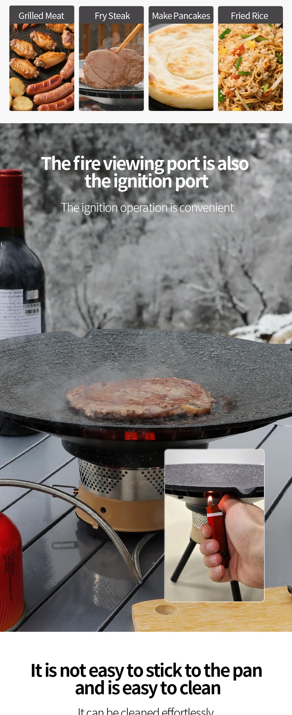 Non-Stick Korean BBQ Grill Pan for Stovetop and Outdoor Cooking