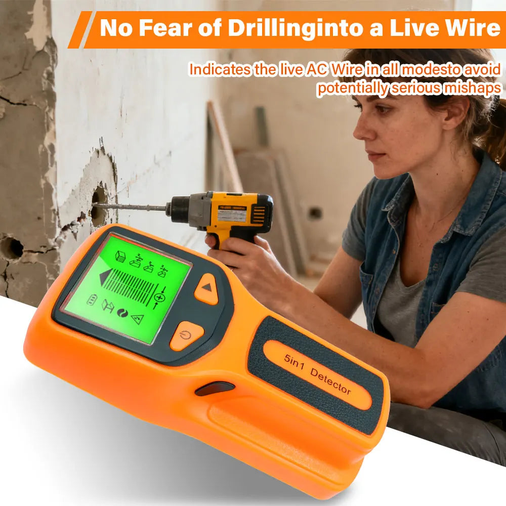 Backlit Five-in-One Wall Stud Finder