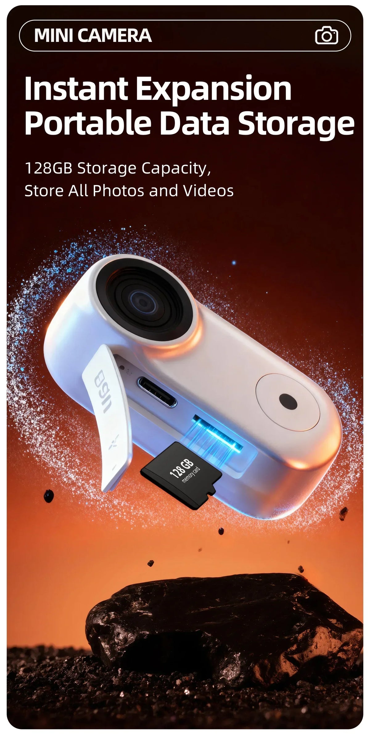 Mini Action Camera 1080P Wearable POV Sports Recorder