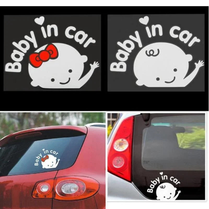 Baby in Car Window Decal – 14.5 × 12 cm