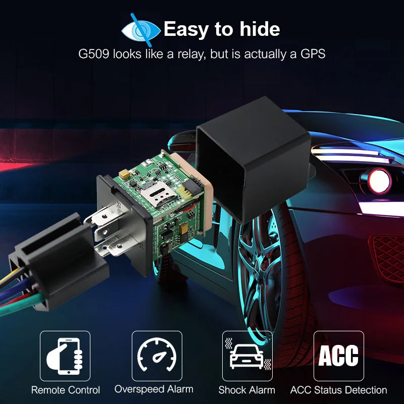 GPS-Auto-Tracking-Gerät DK09 4G Echtzeit-Tracker GSM-SMS Kleine Größe Relay-ähnlich Unterstützung bei Öl- und Stromausfällen