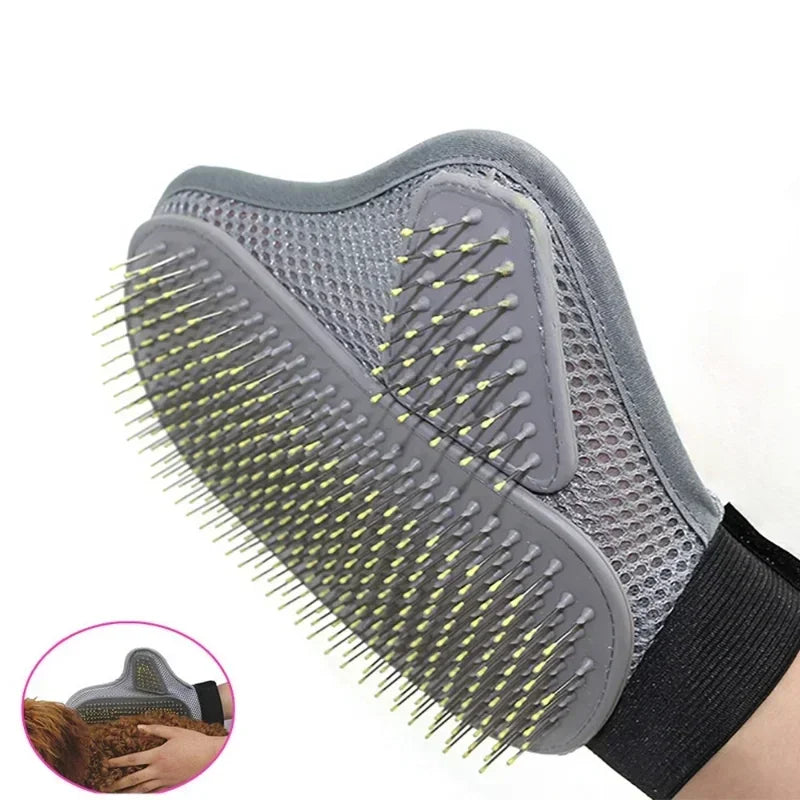 Pet Grooming Glove with Textured Contact Surface