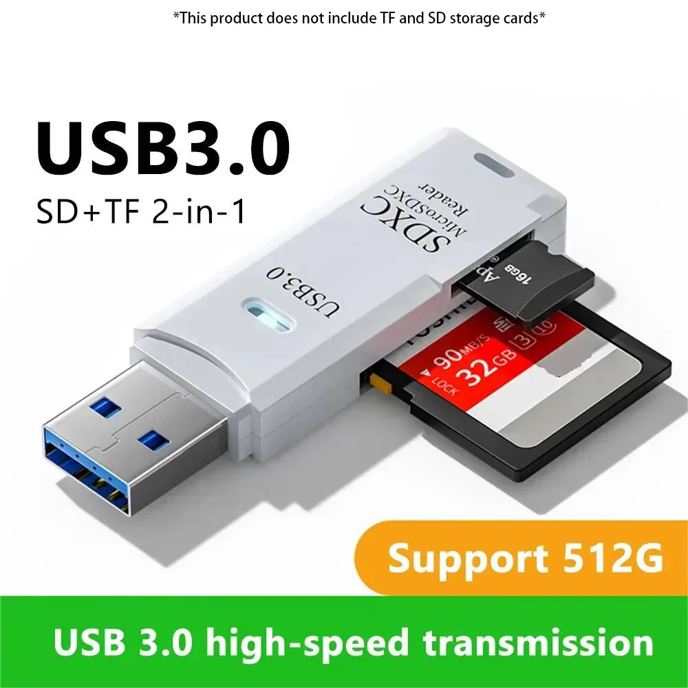 2-v-1 večnamenski USB 3.0 kartični bralnik miniSD TFMemoryCardReader USB flash drive kartični bralnik adapter za PC prenosnike dodatki
