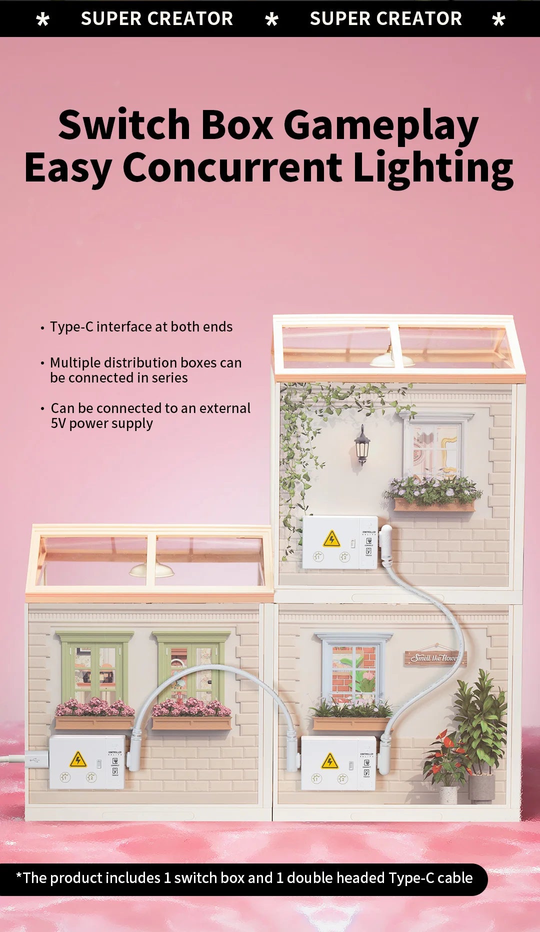 ROBOTIME DIY Miniature House Kit – Pop Bubble Bathroom Set