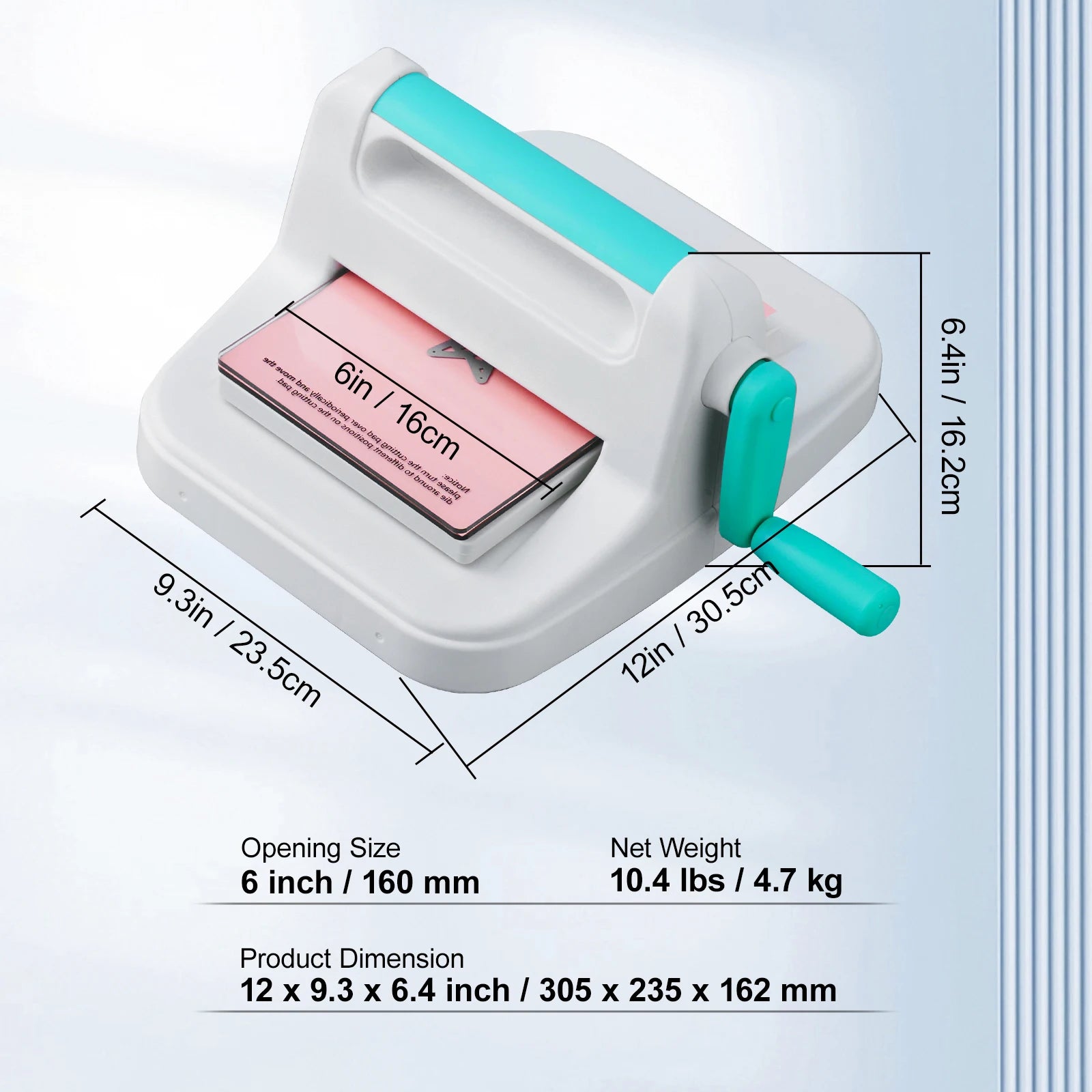 SucceBuy 6/9in Manual Die Cutting Embossing Machine Portable Cut Machines Opening Scrapbooking Machine Full Kit For Arts Crafts
