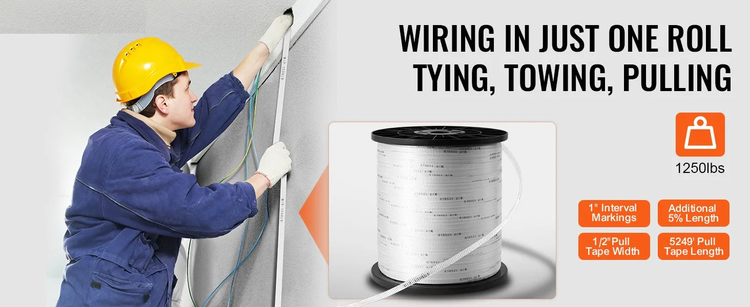 Polyester Pull Tape Flat Rope for Cable Pulling and Conduit Work
