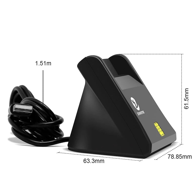USB ISO 7816 Contact Slimkaartlezer