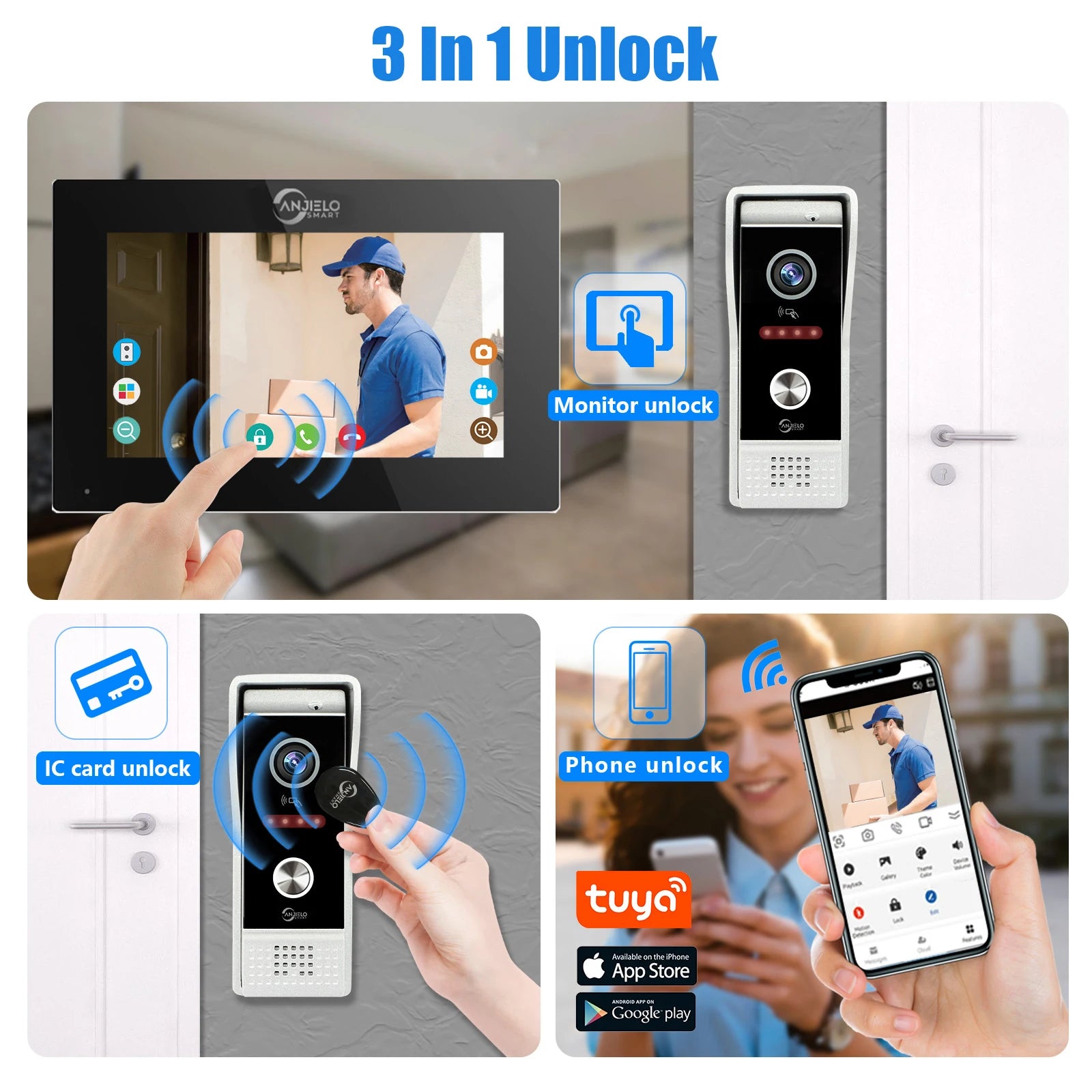 1080P Video Intercom Wifi 7/10 Inch Monitor Kit for Apartment System Home Security Wired Doorbell Card Swipe Private House Tuya Spy-shop.com